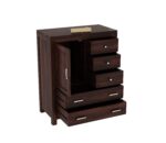 Furniture Premium Solid Sheesham Wood 5 Chest of Drawers with Elegant and Spacious Dresser for Storage Books/Cloths & Decor for Living/Bedroom/Office Furniture (Jackson, Walnut Finish) - Image 4