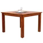 Sheesham Wood Dining Table 4 Seater Set with Chair - Image 4