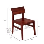 Sheesham Wood 6 Seater Dining Table with Chair Wooden Dining Room Furniture Set (Mahogany) - Image 4