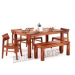 Wooden Solid Sheesham Wood 6 Seater Dining Table - Image 2