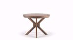 Wood 4 Seater Round Dining Table with Chairs Set - Image 3