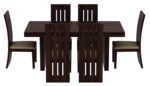 Wood Dining Table 6 Seater with Chair Set - Image 3