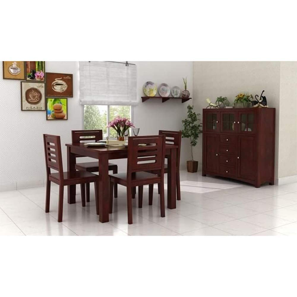 51zlG2FezCL._SL1000_.jpg Sheesham Wood Dining Table 4 Seater Set with Chair - Image 1