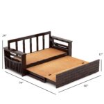 Solid Wooden Sofa Cums Bed for Living Room Home Teak Wood Sofa Cum Bed with Storage - Image 2
