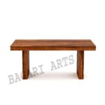 Wooden Solid Sheesham Wood 4 Seater Dining Table with Chairs - Image 3
