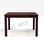 Wooden Solid Sheesham Wood 4 Seater Dining Table with Chairs - Image 2