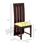Wooden Solid Sheesham Wood 4 Seater Dining Table with Chairs - Image 4
