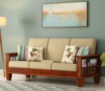 Teak Wood 3 Seater Sofa Set Living Room