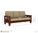 Teak Wood 3 Seater Sofa Set Living Room - Image 2
