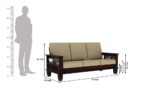 Teak Wood 3 Seater Sofa Set Living Room - Image 2