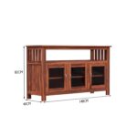 Modern Kitchen Cabinet, Premium Kitchen Furniture,1 Open Shelves & 3 Door Multi-Function, Dust-Proof, Cabinet Visible Doors with Drawer Utensil Holder, For Crokery & Decor For Kitchen & LivingRoom - Image 2