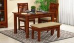 Sheesham Wood 4 Seater Dining Table Set with Chair