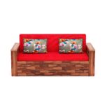 Solid Wooden Sofa Cums Bed for Living Room Home Teak Wood Sofa Cum Bed with Storage - Image 4
