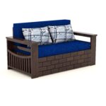 Solid Sheesham Wood 2 Seater Sofa Cums Bed for Home Living Room - Image 4