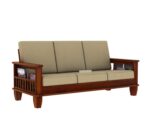 Teak Wood 3 Seater Sofa Set Living Room - Image 4
