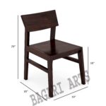 Wooden Solid Sheesham Wood 4 Seater Dining Table with Chairs Dining Table Set Furniture for Living Room Home - (Walnut Finish) - Image 3