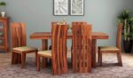 Wood Dining Table 6 Seater with Chair Set