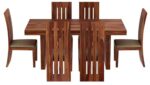 Wood Dining Table 6 Seater with Chair Set - Image 3