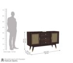 GCA1 WOODZONE Wooden Sideboard Cabinet for Living Room | Walnut Finish - Image 2