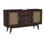 GCA1 WOODZONE Wooden Sideboard Cabinet for Living Room | Walnut Finish - Image 3