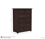 Wooden Chest of Drawers | Console Cabinet for Bedroom, Living & Drawing Room | Multipurpose Storage Dresser with 6 Drawers | Sideboard Cabinet | Solid Wood Sheesham | Walnut - Image 2