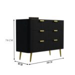 GCA1 WOODZONE Wooden Chest of Drawers | 3 Drawers Dresser - Image 2