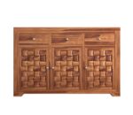 GCA1 WOODZONE Solid Sheesham Wood Sideboard | Honey Finish - Image 3