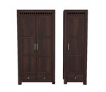 Solid Sheesham Wood Wooden 3 Door Wardrobe for Bedroom | Walnut Finish - Image 3
