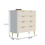GCA WOODZONE Wooden Chest of Drawer | Warm White - Image 2