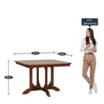 Sheesham Wood 4 Seater Dining Table Set | Honey Oak Finish - Image 3