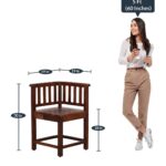 Sheesham Wood 4 Seater Dining Table Set | Honey Oak Finish - Image 4