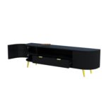 GCA WOODZONE Wooden TV Unit  with 2 Doors Drawers for Living Room | - Image 4