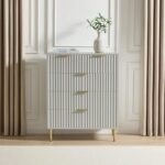 Wooden 5 Drawers Chest of Drawers - Image 2