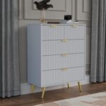 Wooden 5 Drawers Chest of Drawers - Image 3