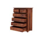 Wooden Chest of Drawers | Console Cabinet for Bedroom, Living & Drawing Room | Multipurpose Storage Dresser with 6 Drawers | Sideboard Cabinet | Solid Wood Sheesham | Honey - Image 4