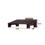 WOODTREND Solid Sheesham Wooden Footrest  (Walnut Finish) - Image 3