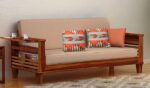 WOODTREND Solid Sheesham Wood Sofa Cum Bed for Living Room - Image 4