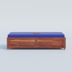 WOODTREND Solid Sheesham Wood Diwan Bed with Storage | 3 Seater - Image 2