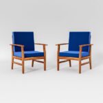 Solid Sheesham Wood Single Seater Sofa Chair for Living Room | Set of 2 - Image 2
