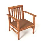 Solid Sheesham Wood Single Seater Sofa Chair for Living Room | Set of 2 - Image 4