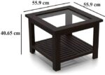 Solid Sheesham Wooden Square Coffee Table For Living Room - Image 3