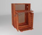 WOODTREND Solid Sheesham Wood Inverter Battery Cabinet | Honey Finish - Image 3
