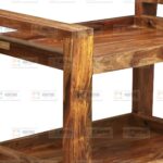 WOODTREND Solid Wood Bar Trolley - Image 2