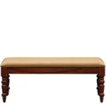 Solid Sheesham Wooden Bench for Living Room | Wood 3 Seater Bench for Sitting | Home Dining Room Furniture | Balcony Garden and Outdoor | Bliss Honey Brown