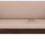 Natsu Solid Wood 3 Seater Sofa Set Home Living Room Furniture | Wooden 3 Seater Sofa Set | Sheesham Wood Sofa Set | Without Pillow | Cream Cushions | Walnut Finish