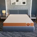 SleepyHug AirCell Ortho Spinex Plus 4 inch HR Foam Mattress | 3 Zones Support |5 Years Warranty | Back Pain Relief |Spine Alignment | Single Bed Size White & Orange (LxWxH -75x36x4 Inch)
