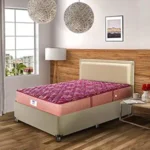 peps Springkoil Cozy 6 Inch Orthopedic Bonnell Spring Mattress for Back Support, Medium Firm, Single Size (72X30 Inch), Maroon, 7 Year Warranty