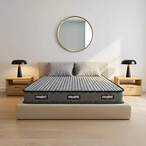41A5BRvBmuL._SY300_SX300_QL70_FMwebp_.webp NEOBEST | NEOMWTE72606 | Orthopedic Memory Foam Spine Support Mattress 4 Layers Breathable Fabric | Tape Edge Finish 6 inch Queen High Resilience (HR) Foam Mattress (72X60X06 Inches) | Grey - Image 1
