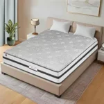 AMORE Orthoplus 6 Inches 100% Natural Latex Pocket Spring Mattress |Queen Size (80x60x6) | Soft |7-Zone Motion Isolation|CertiPUR-US Certified HR Foam | CertiGuard Technology