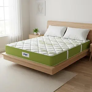 41eB0HZVnTL._SY300_SX300_QL70_FMwebp_.webp Peps Springkoil Ortho Luxe 8 Inch Pocket Spring Latex Foam Mattress, King Size (78X72 Inches), Multi-Layered Comfort System, Anti-Microbial, Zero Disturbance, 10-Year Warranty - Image 1